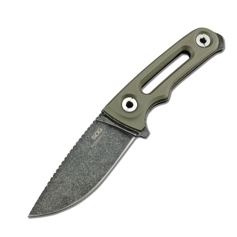 SOG Provider FX Fixed Blade Knife 3.75" 154CM Drop Point Blade, OD Green G10 Handles