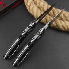 Microtech Amphibian RAM-LOK Manual Folding Knife 3.62" M390MK Plain Blade, G10 Handles