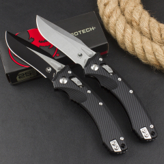 Microtech Amphibian RAM-LOK Manual Folding Knife 3.62" M390MK Plain Blade, G10 Handles