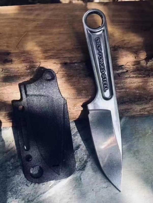 KA-BAR 1119 Forged Wrench Knife Fixed 3.15" 425 Steel Blade, Satin, One-Piece Construction, Hard Plastic Sheath