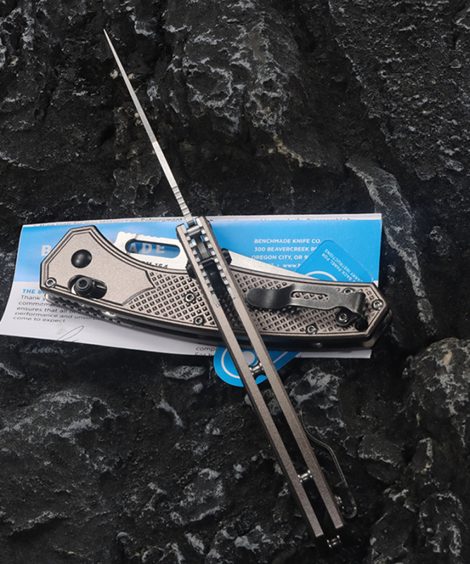 Benchmade Hunt Taggedout AXIS Folding Knife 3.46" CPM-154 Clip Point Blade, Aluminum Alloy Handles - 15535