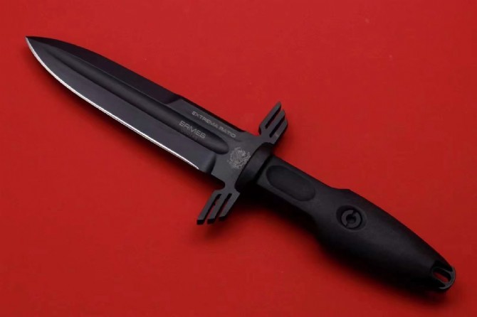 Extrema Ratio R.e.o.s Tactical Fixed Blade Knife 5.51" N690 Black Blade, Forprene Handles