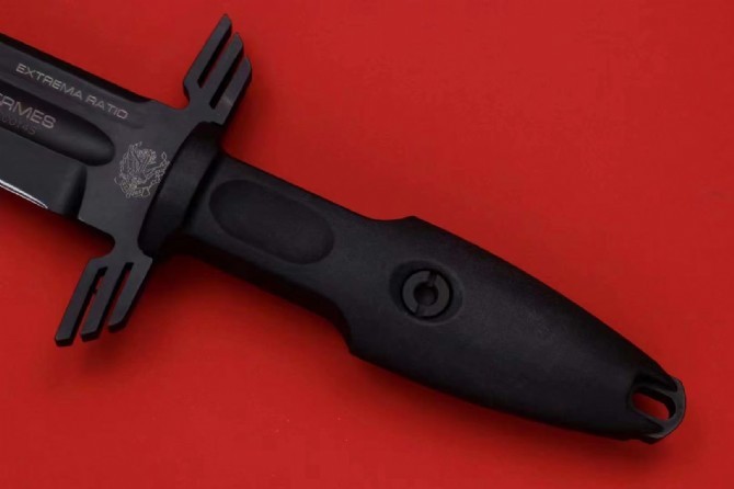 Extrema Ratio R.e.o.s Tactical Fixed Blade Knife 5.51" N690 Black Blade, Forprene Handles