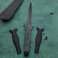 Extrema Ratio Suppressor Dagger 6.89" Black N690 Double Edge Blade, G10 Handles