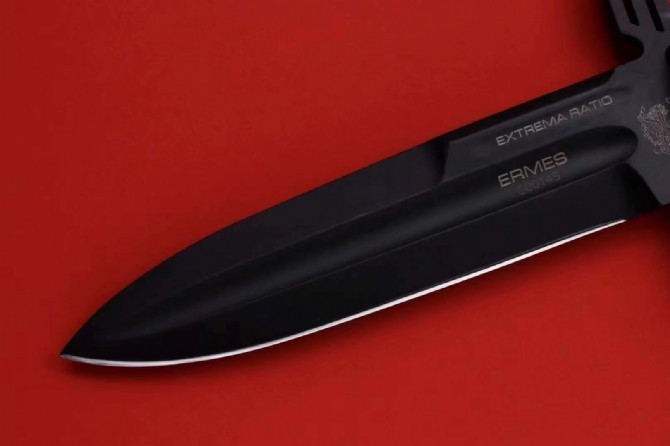 Extrema Ratio R.e.o.s Tactical Fixed Blade Knife 5.51" N690 Black Blade, Forprene Handles