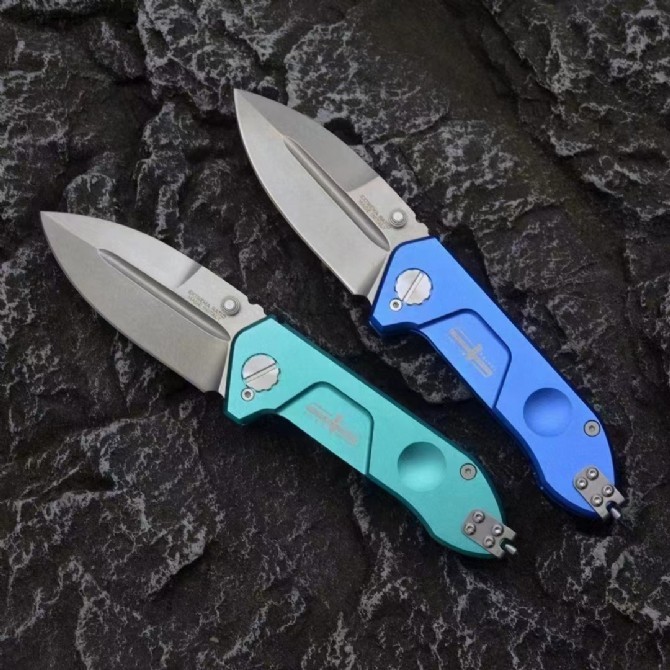 Extrema Ratio FRAME Rock Folding Knife 2.95" D2 Drop Combo Blade, T6-Aluminum Alloy Handles