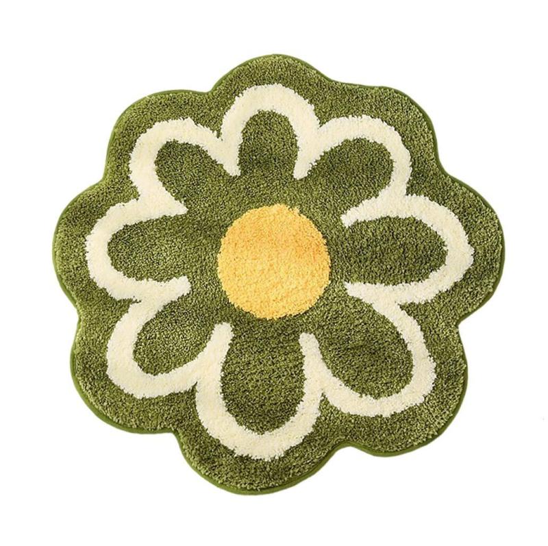Carpet 40x40cm Toilet Rug Housewear Furnishings Cute Simple Unique Flowers Washable Multicolor Creative Bath Mat 241017