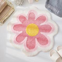 Carpet 40x40cm Toilet Rug Housewear Furnishings Cute Simple Unique Flowers Washable Multicolor Creative Bath Mat 241017