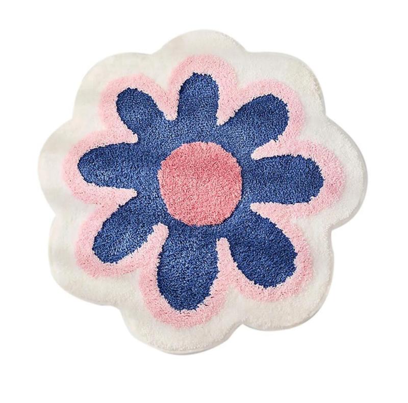 Carpet 40x40cm Toilet Rug Housewear Furnishings Cute Simple Unique Flowers Washable Multicolor Creative Bath Mat 241017