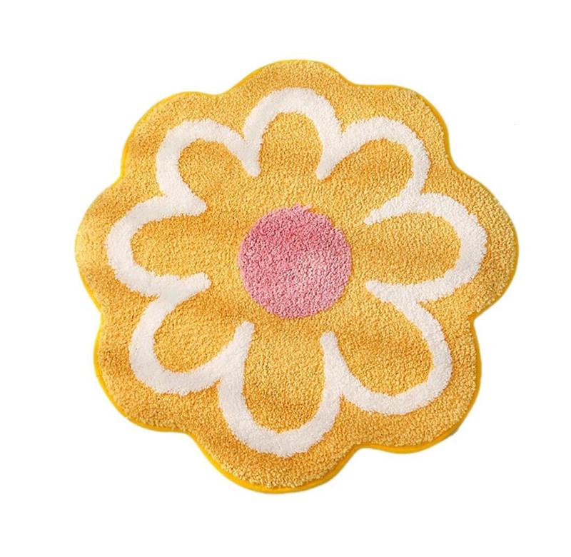 Carpet 40x40cm Toilet Rug Housewear Furnishings Cute Simple Unique Flowers Washable Multicolor Creative Bath Mat 241017