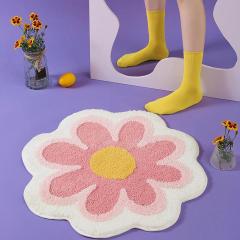 Carpet 40x40cm Toilet Rug Housewear Furnishings Cute Simple Unique Flowers Washable Multicolor Creative Bath Mat 241017