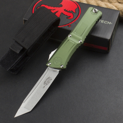 MT Combat Troodon Gen III AUTO OTF Knife 3.86" M390MK Stonewashed Tanto Blade, Aviation Aluminum Handles