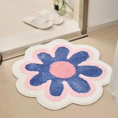 Carpet 40x40cm Toilet Rug Housewear Furnishings Cute Simple Unique Flowers Washable Multicolor Creative Bath Mat 241017
