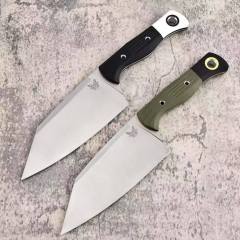 Benchmade Station Knife Fixed Blade 5.82" CPM-154 Black Clip Point Blade, OD G10 Handles with G10 Bolsters, Plastic Sheath - 4010BK-01