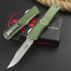 MT Combat Troodon Gen III AUTO OTF Knife 3.86" M390MK Stonewashed Tanto Blade, Aviation Aluminum Handles