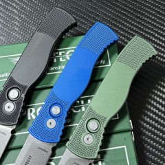 Pro-Tech TR-2 Tactical AUTO Folding Knife 3.07" CPM-MagnaCut DLC Spear Point Blade, Aluminum Handles