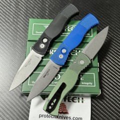 Pro-Tech TR-2 Tactical AUTO Folding Knife 3.07" CPM-MagnaCut DLC Spear Point Blade, Aluminum Handles