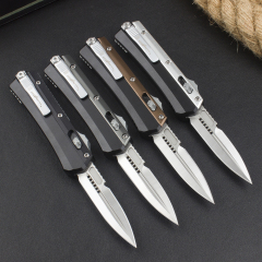 Microtech Mini 184-10 Glykon AUTO OTF Knife 2.95" D2 Blade, Aluminum Alloy Handles