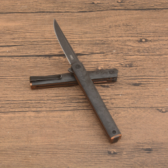 CRKT 7096YGK Richard Rogers CEO Folding Knife 3.15" D2 Black Stonewashed Plain Blade, Carbon Fiber Handles