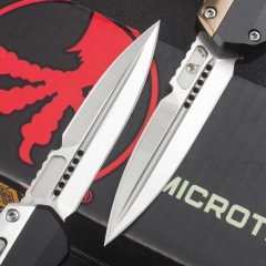 Microtech Mini 184-10 Glykon AUTO OTF Knife 2.95" D2 Blade, Aluminum Alloy Handles