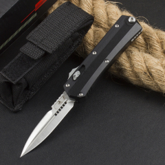 Microtech Mini 184-10 Glykon AUTO OTF Knife 2.95" D2 Blade, Aluminum Alloy Handles