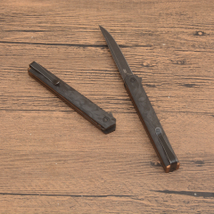 CRKT 7096YGK Richard Rogers CEO Folding Knife 3.15" D2 Black Stonewashed Plain Blade, Carbon Fiber Handles