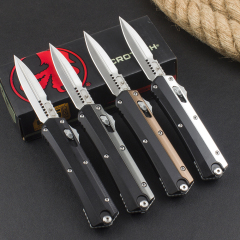 Microtech Mini 184-10 Glykon AUTO OTF Knife 2.95" D2 Blade, Aluminum Alloy Handles