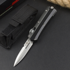 Microtech Mini 184-10 Glykon AUTO OTF Knife 2.95" D2 Blade, Aluminum Alloy Handles