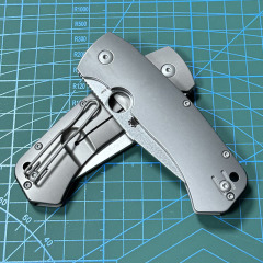 Spyderco C186TIP Folding Knife 3.43" D2 Satin Plain Blade, TC4 Handles - C186