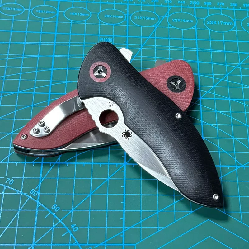 Spyderco Military Folding Knife 3.35" S30V Satin Plain Blade, Black G10 Handles, Liner Lock - C187GP