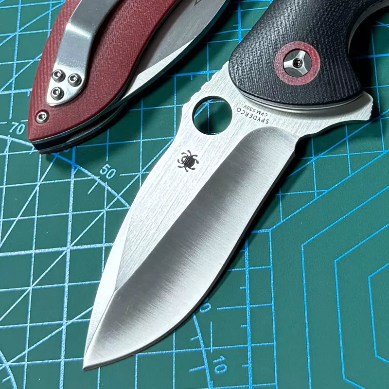 Spyderco Military Folding Knife 3.35" S30V Satin Plain Blade, Black G10 Handles, Liner Lock - C187GP
