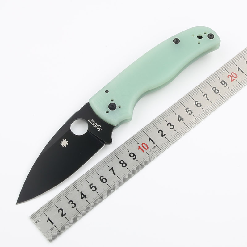 Spyderco Shaman Folding Knife 3.46" S30V Stonewashed Plain Blade, Matte G10 Handles, Compression Lock - C229GP