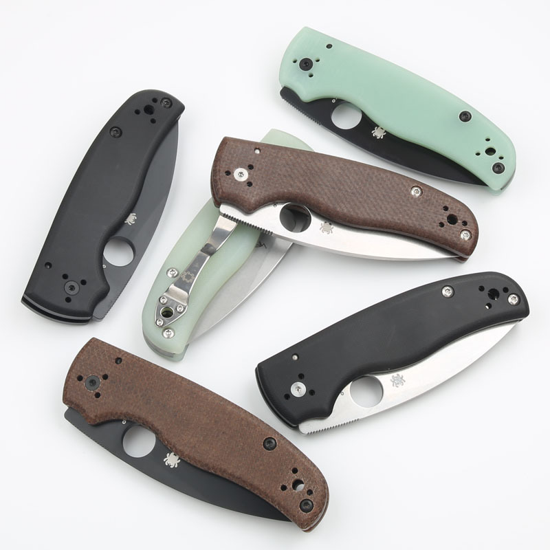 Spyderco Shaman Folding Knife 3.46" S30V Stonewashed Plain Blade, Matte G10 Handles, Compression Lock - C229GP