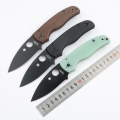 Spyderco Shaman Folding Knife 3.46" S30V Stonewashed Plain Blade, Matte G10 Handles, Compression Lock - C229GP