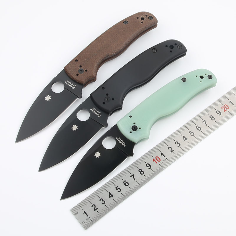 Spyderco Shaman Folding Knife 3.46" S30V Stonewashed Plain Blade, Matte G10 Handles, Compression Lock - C229GP