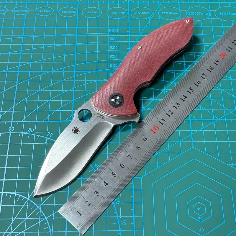 Spyderco Military Folding Knife 3.35" S30V Satin Plain Blade, Black G10 Handles, Liner Lock - C187GP