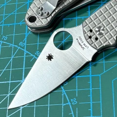 Spyderco Para 3 Folding Knife 2.91" S30V Satin Plain Blade, TC4 Handles (Paramilitary 3) - C223TIP