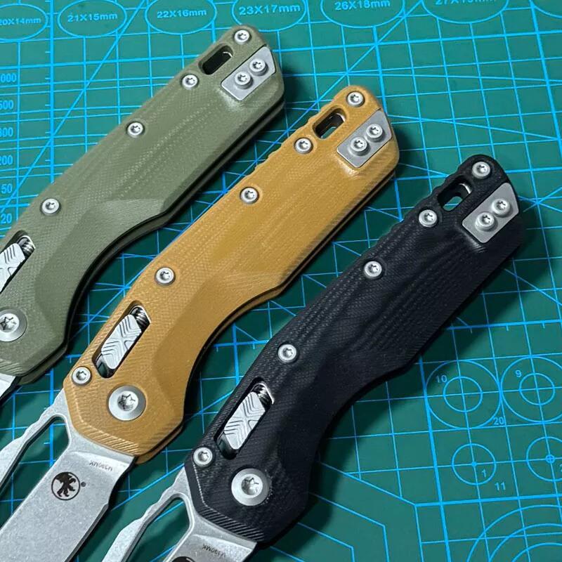 Microtech MSI RAM-LOK Manual Folding Knife 3.42" M390MK Plain Blade, G10 Handles, AXIS Lock