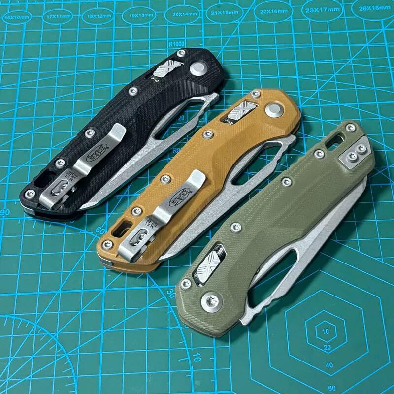 Microtech MSI RAM-LOK Manual Folding Knife 3.42" M390MK Plain Blade, G10 Handles, AXIS Lock