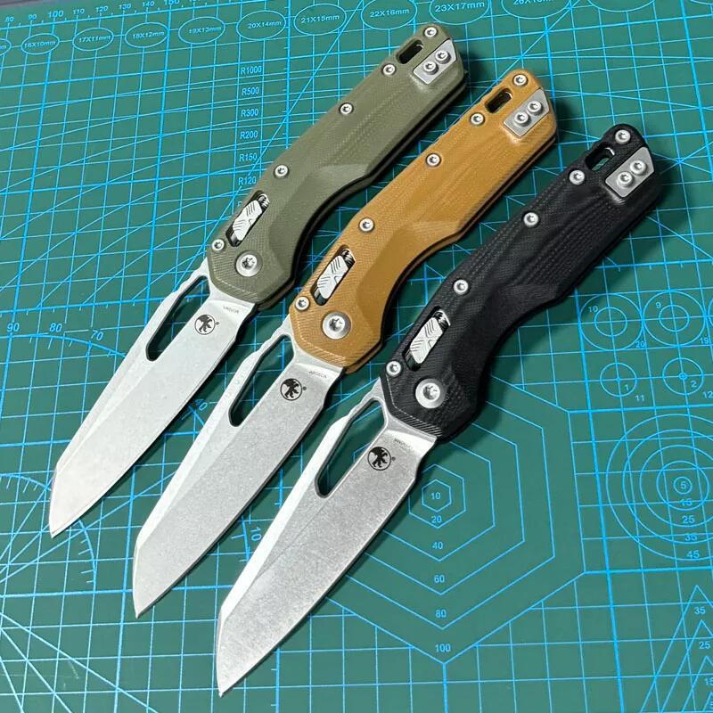 Microtech MSI RAM-LOK Manual Folding Knife 3.42" M390MK Plain Blade, G10 Handles, AXIS Lock