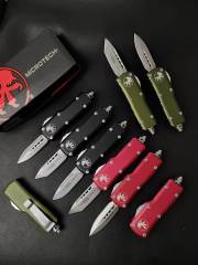 Microtech Mini Constellation AUTO OTF Knife 2.09" D2 Double Edge Dagger Blade, Aviation Aluminum Handles