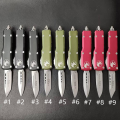 Microtech Mini Constellation AUTO OTF Knife 2.09" D2 Double Edge Dagger Blade, Aviation Aluminum Handles