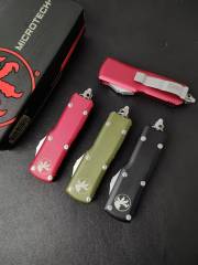 Microtech Mini Constellation AUTO OTF Knife 2.09" D2 Double Edge Dagger Blade, Aviation Aluminum Handles