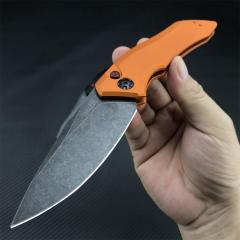 Kershaw 7100BW Launch 1 AUTO Folding Knife 3.4" CPM-154 Blackwash Plain Blade, Aluminum Handles