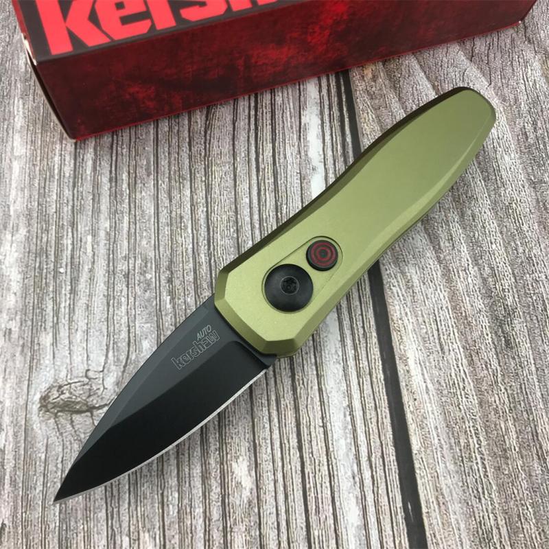 Kershaw 7500OLSW Launch 4 AUTO Folding Knife 1.9" CPM-154 Stonewashed Blade, OD Green Aluminum Handles