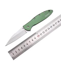 Kershaw 1660OL Ken Onion Leek Assisted Flipper Knife 3" Bead Blast Plain Blade, OD Aluminum Handles