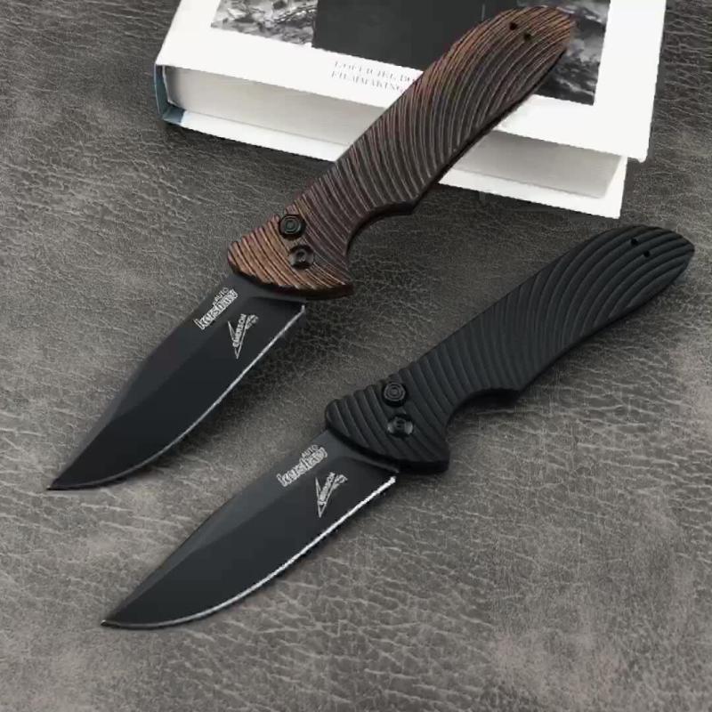 Kershaw 7600 Auto Folding Knife 3.35" Working Finish 8Cr13mov Drop Point Blade, G10 Handles