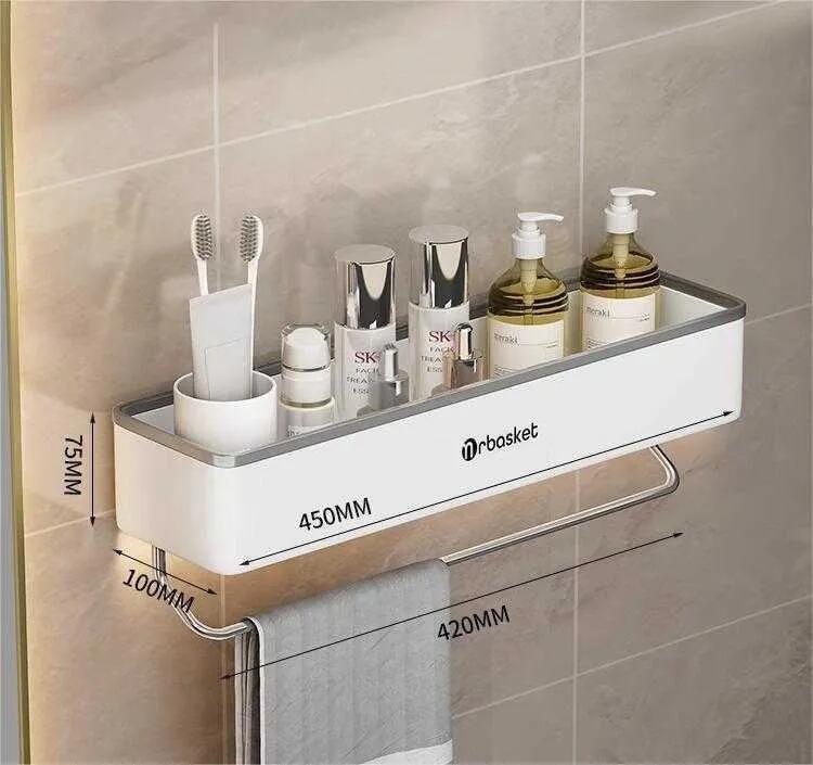 Mounted Bathroom Organizer Shelf Shampoo Cosmetic Storage Rack Bath kitchen Towel Holder Household Items Bathroom Accessories