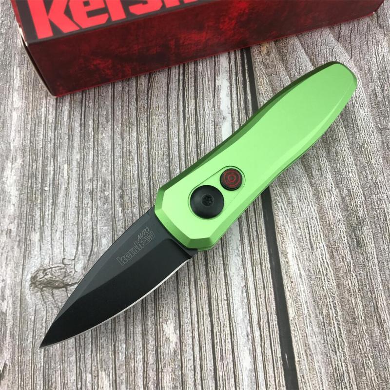 Kershaw 7500OLSW Launch 4 AUTO Folding Knife 1.9" CPM-154 Stonewashed Blade, OD Green Aluminum Handles