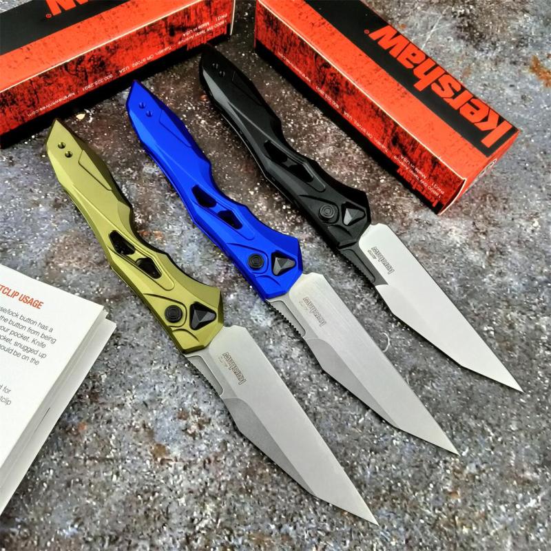 Kershaw 7650 Launch 13 AUTO Folding Knife 3.5" Two-Tone CPM-154 Wharncliffe Blade, Anodized Aluminum Handles